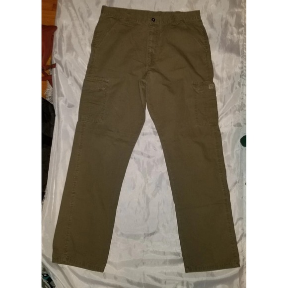 Wrangler Other - Wrangler Ripstop Khaki Cargo Hiking Pants Men Size 36x34 Straight Brown/Tan 2057